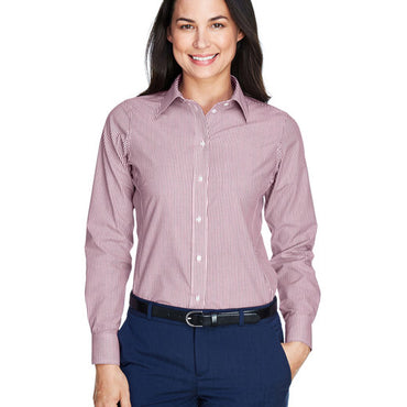 D645W Devon & Jones Ladies' Crown Collection® Banker Stripe Woven Shirt