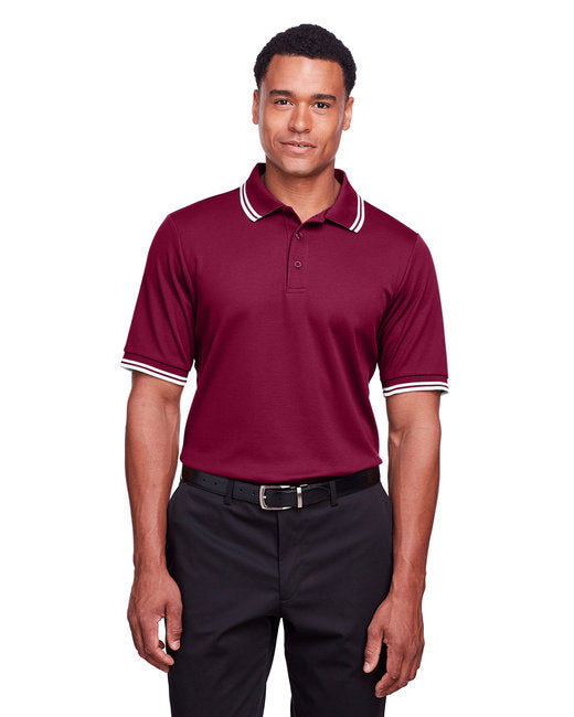 DG20C Devon & Jones CrownLux Performance® Men's Plaited Tipped Polo