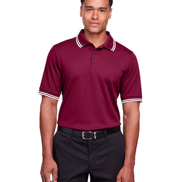 DG20C Devon & Jones CrownLux Performance® Men's Plaited Tipped Polo