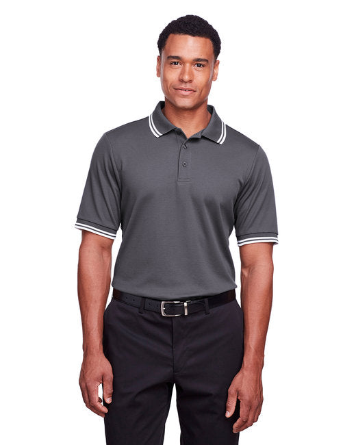 DG20C Devon & Jones CrownLux Performance® Men's Plaited Tipped Polo