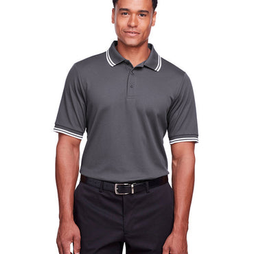 DG20C Devon & Jones CrownLux Performance® Men's Plaited Tipped Polo