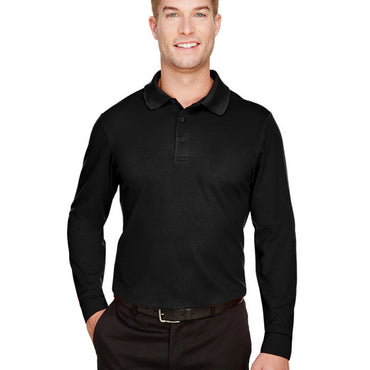 DG20L Devon & Jones CrownLux Performance® Men's Plaited Long Sleeve Polo