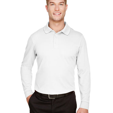 DG20L Devon & Jones CrownLux Performance® Men's Plaited Long Sleeve Polo