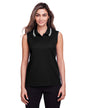 DG20SW Devon & Jones CrownLux Performance® Ladies' Plaited Tipped Sleeveless Polo