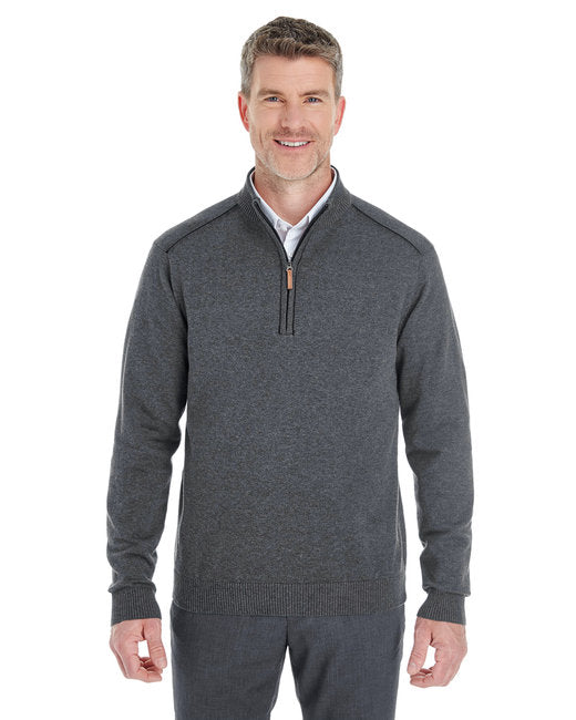 DG478 Devon & Jones Men's Manchester Fully-Fashioned Quarter-Zip Sweater