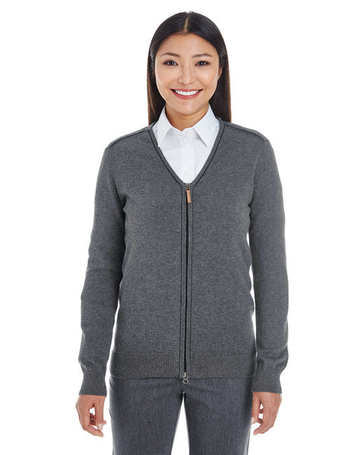 DG478W Devon & Jones Ladies' Manchester Fully-Fashioned Full-Zip Cardigan Sweater