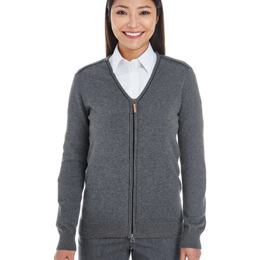 DG478W Devon & Jones Ladies' Manchester Fully-Fashioned Full-Zip Cardigan Sweater