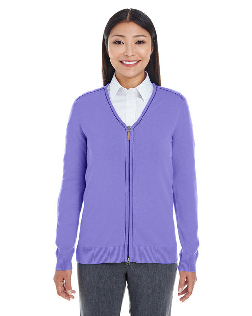 DG478W Devon & Jones Ladies' Manchester Fully-Fashioned Full-Zip Cardigan Sweater