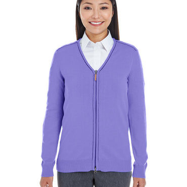 DG478W Devon & Jones Ladies' Manchester Fully-Fashioned Full-Zip Cardigan Sweater