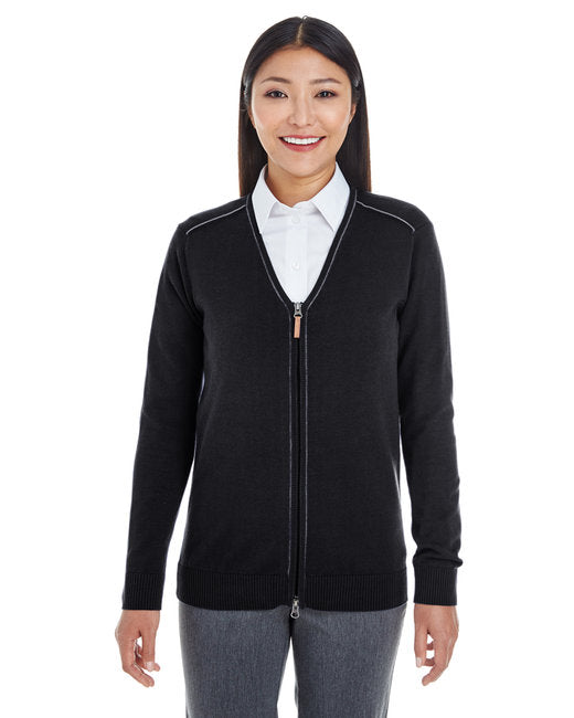 DG478W Devon & Jones Ladies' Manchester Fully-Fashioned Full-Zip Cardigan Sweater