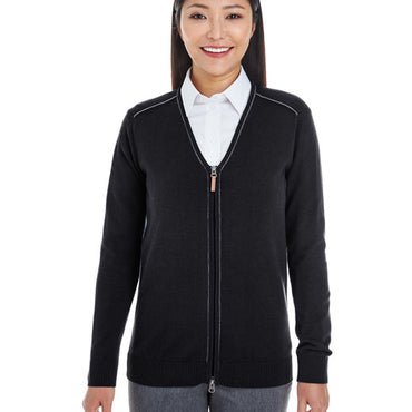 DG478W Devon & Jones Ladies' Manchester Fully-Fashioned Full-Zip Cardigan Sweater