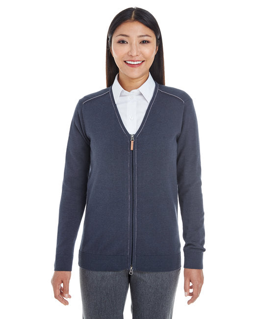 DG478W Devon & Jones Ladies' Manchester Fully-Fashioned Full-Zip Cardigan Sweater