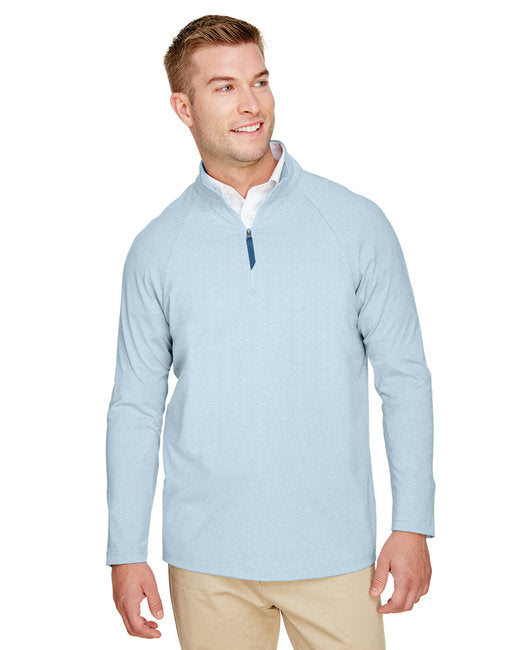 DG480 Devon & Jones CrownLux Performance® Men's Clubhouse Micro-Stripe Quarter-Zip