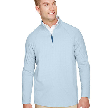 DG480 Devon & Jones CrownLux Performance® Men's Clubhouse Micro-Stripe Quarter-Zip