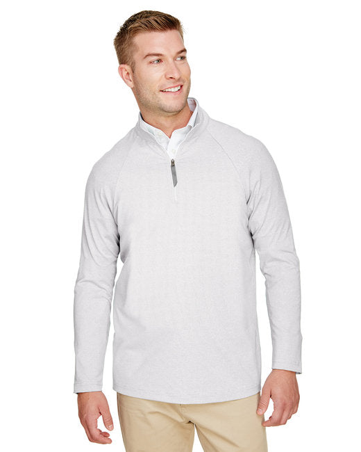 DG480 Devon & Jones CrownLux Performance® Men's Clubhouse Micro-Stripe Quarter-Zip