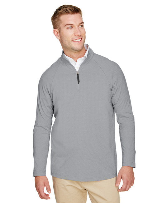 DG480 Devon & Jones CrownLux Performance® Men's Clubhouse Micro-Stripe Quarter-Zip