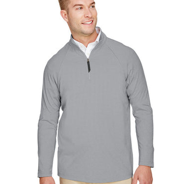 DG480 Devon & Jones CrownLux Performance® Men's Clubhouse Micro-Stripe Quarter-Zip