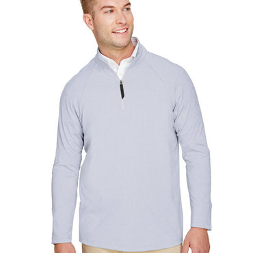 DG480 Devon & Jones CrownLux Performance® Men's Clubhouse Micro-Stripe Quarter-Zip