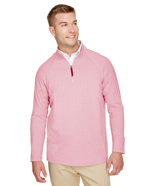 DG480 Devon & Jones CrownLux Performance® Men's Clubhouse Micro-Stripe Quarter-Zip