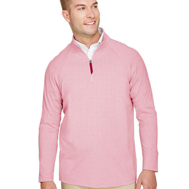 DG480 Devon & Jones CrownLux Performance® Men's Clubhouse Micro-Stripe Quarter-Zip