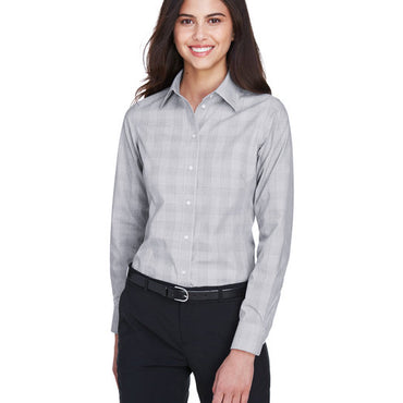 DG520W Devon & Jones Ladies' Crown Collection® Glen Plaid Woven Shirt