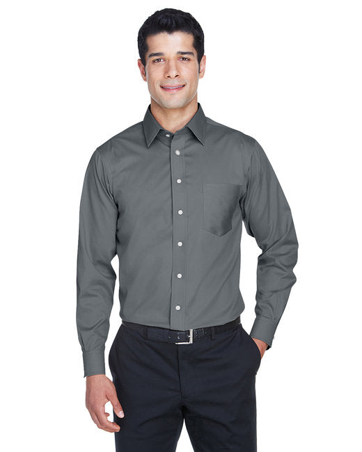 DG530 Devon & Jones Men's Crown Collection® Solid Stretch Twill Woven Shirt