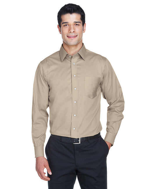 DG530 Devon & Jones Men's Crown Collection® Solid Stretch Twill Woven Shirt