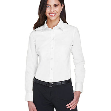 DG530W Devon & Jones Ladies' Crown Collection® Solid Stretch Twill Woven Shirt