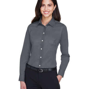 DG530W Devon & Jones Ladies' Crown Collection® Solid Stretch Twill Woven Shirt