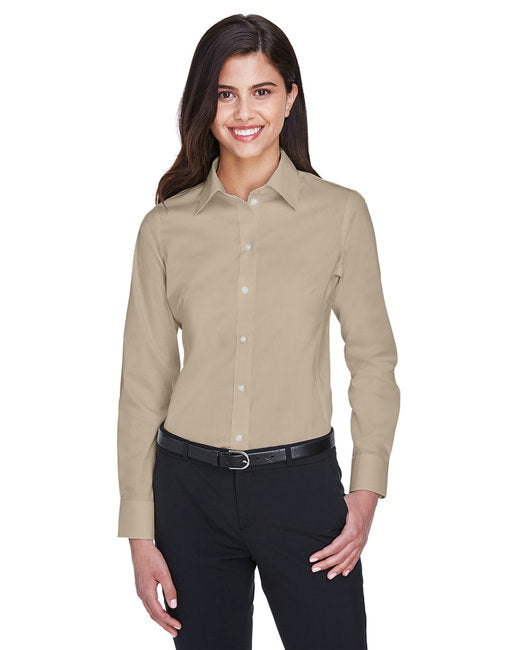 DG530W Devon & Jones Ladies' Crown Collection® Solid Stretch Twill Woven Shirt