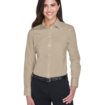 DG530W Devon & Jones Ladies' Crown Collection® Solid Stretch Twill Woven Shirt