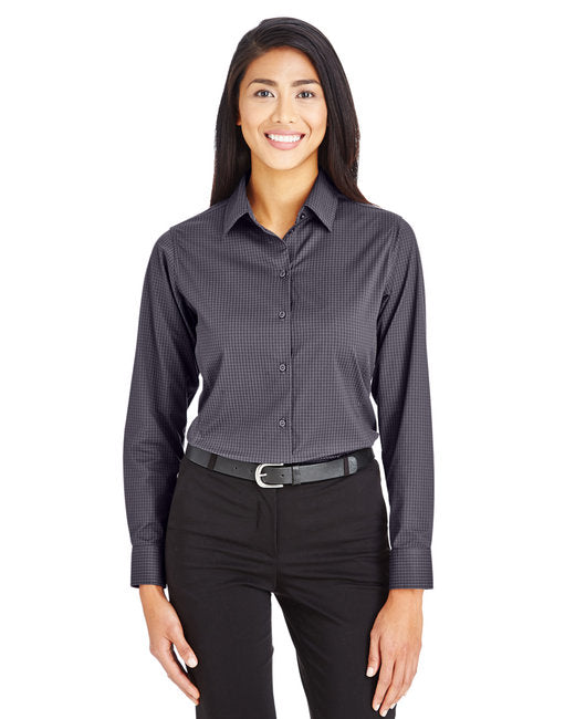 DG535W Devon & Jones CrownLux Performance® Ladies' Tonal Mini Check Woven Shirt