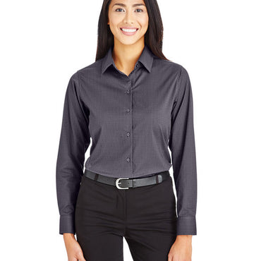 DG535W Devon & Jones CrownLux Performance® Ladies' Tonal Mini Check Woven Shirt