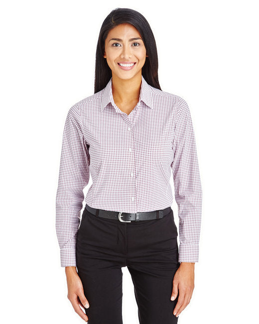 DG540W Devon & Jones CrownLux Performance® Ladies' Micro Windowpane Woven Shirt