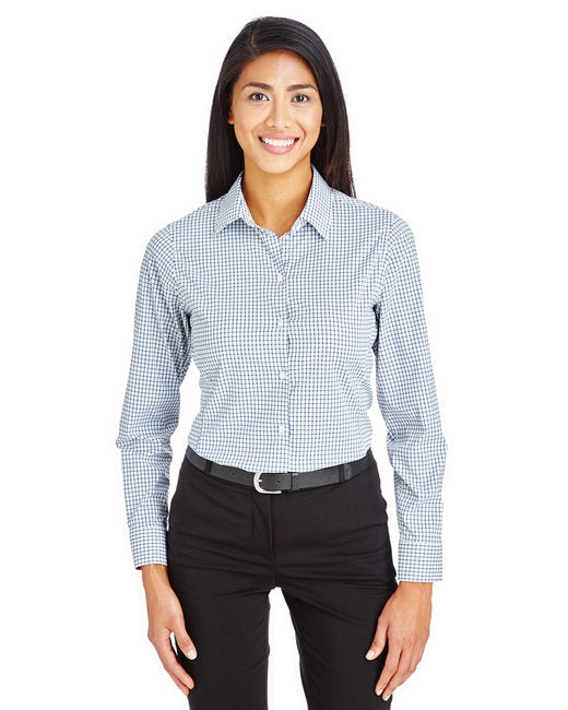 DG540W Devon & Jones CrownLux Performance® Ladies' Micro Windowpane Woven Shirt