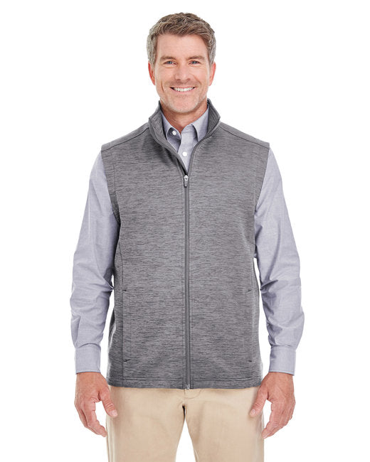 DG797 Devon & Jones Men's Newbury Mélange Fleece Vest