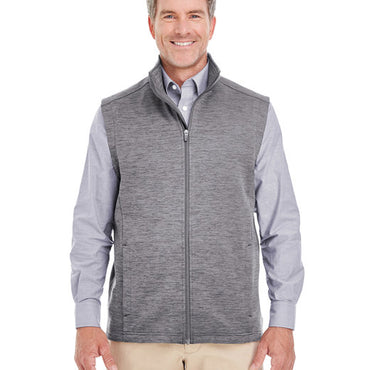 DG797 Devon & Jones Men's Newbury Mélange Fleece Vest