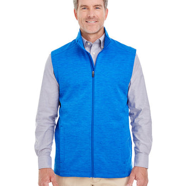 DG797 Devon & Jones Men's Newbury Mélange Fleece Vest