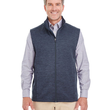 DG797 Devon & Jones Men's Newbury Mélange Fleece Vest