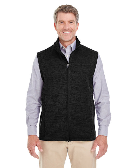 DG797 Devon & Jones Men's Newbury Mélange Fleece Vest