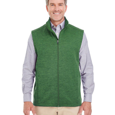 DG797 Devon & Jones Men's Newbury Mélange Fleece Vest