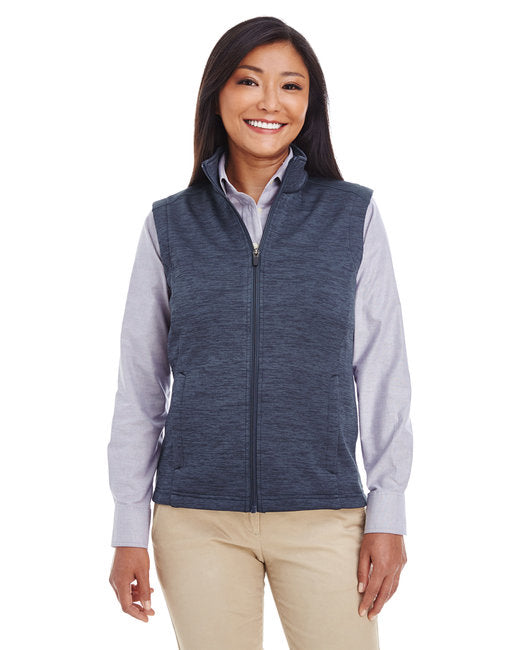 DG797W Devon & Jones Ladies' Newbury Mélange Fleece Vest