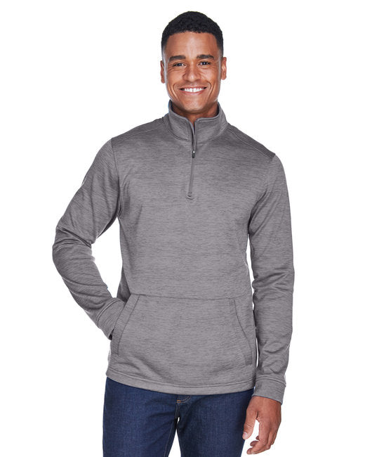 DG798 Devon & Jones Men's Newbury Mélange Fleece Quarter-Zip