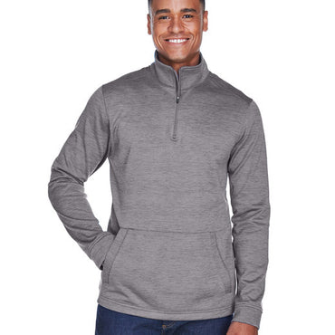 DG798 Devon & Jones Men's Newbury Mélange Fleece Quarter-Zip