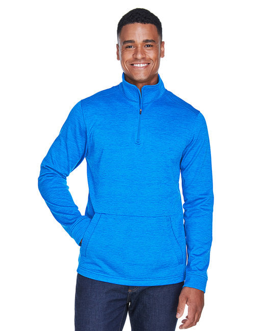 DG798 Devon & Jones Men's Newbury Mélange Fleece Quarter-Zip