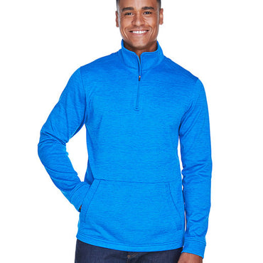 DG798 Devon & Jones Men's Newbury Mélange Fleece Quarter-Zip