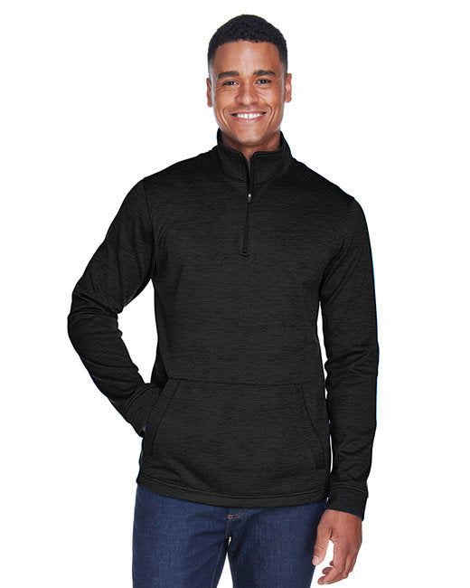 DG798 Devon & Jones Men's Newbury Mélange Fleece Quarter-Zip