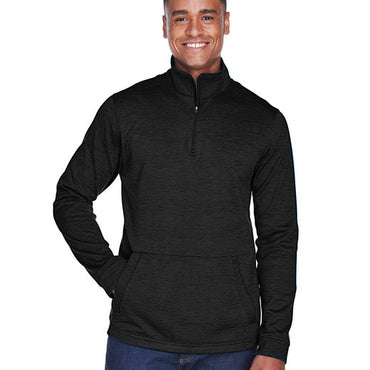 DG798 Devon & Jones Men's Newbury Mélange Fleece Quarter-Zip