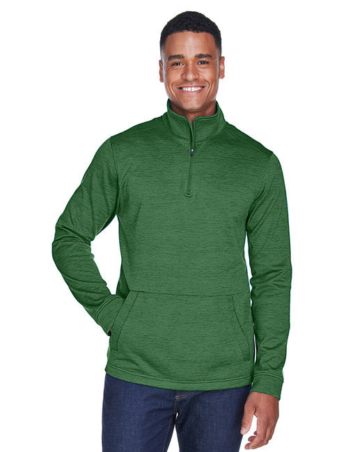 DG798 Devon & Jones Men's Newbury Mélange Fleece Quarter-Zip