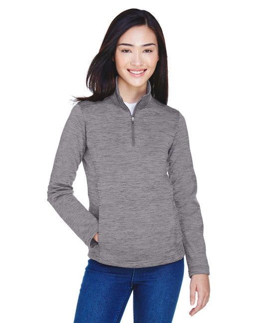 DG798W Devon & Jones Ladies' Newbury Mélange Fleece Quarter-Zip